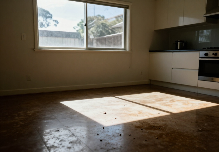 Cockroach infestation in a Wollstonecraft kitchen before treatment